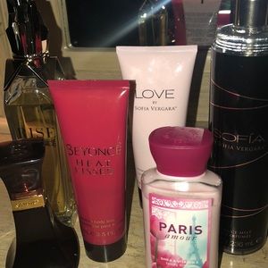 Bundle of lotions and perfumes